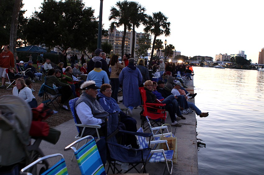 People arrived early to get the best seat possible to watch the holiday boat parade on Saturday, Dec. 11 at Bayfront Park.