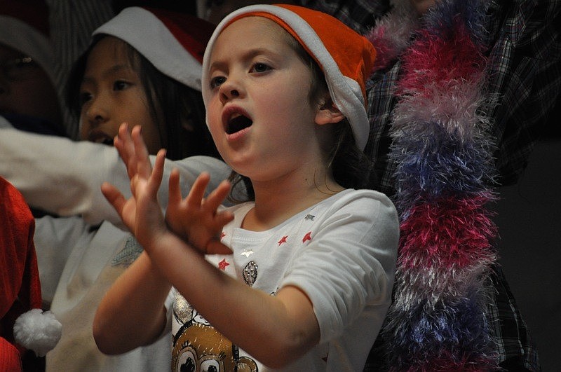 Shay Crider sang with gusto.