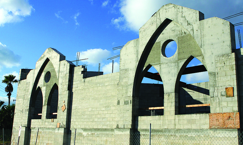 Christ Church of Longboat Key, Presbyterian's new windows went in place in December. Completion of the approximately $3 million building is scheduled for next summer.