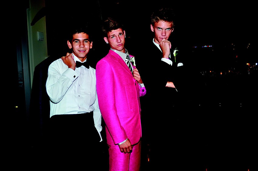 Clay Major, Mason McGowan and Andrew Guinart showed off their suits in May at Sarasota Military Academy's prom.