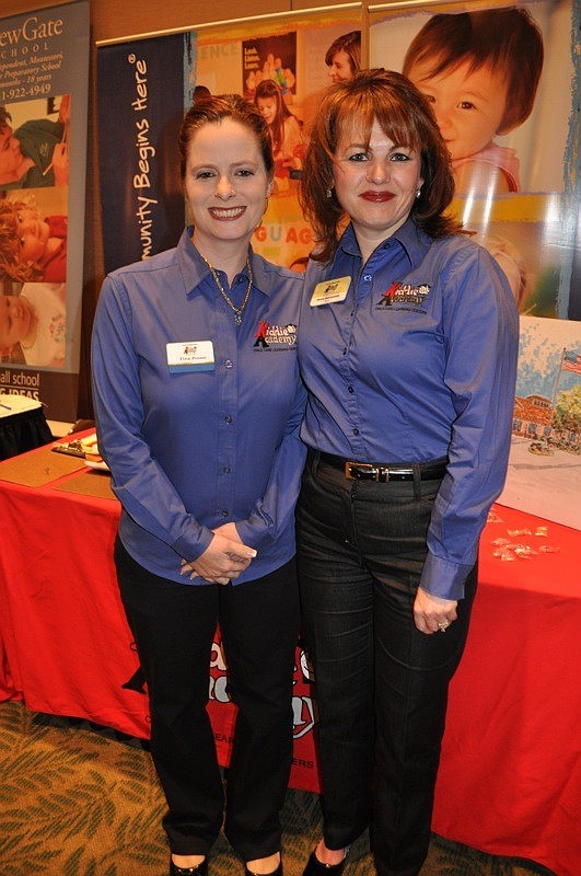 Tina Pouso, director of Kiddie Academy, and Marina Wolf-Schmidt, owner, welcomed potential students.