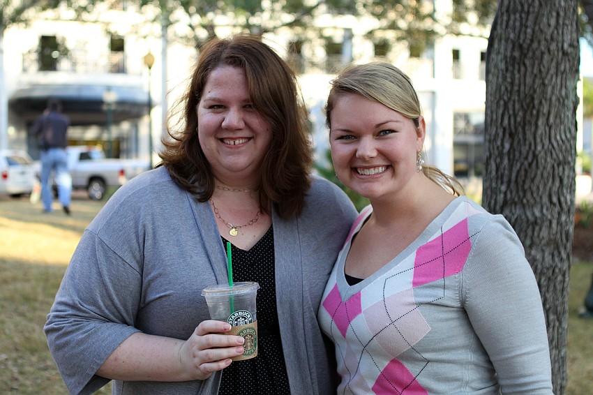 Michelle Cross and Brittany Norwood pose together in Selby Five Points Park.