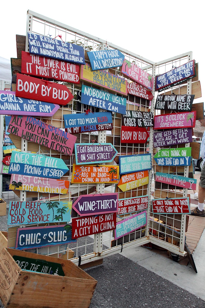 Some Things Fishy's stand was a popular one during the 17th annual Siesta Key Craft Festival Saturday, Feb. 5, in Siesta Key Village.