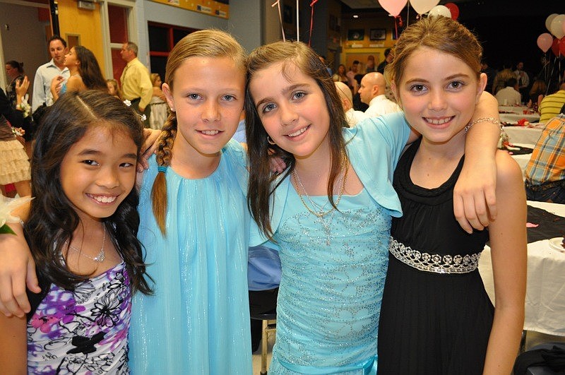 Denise Villabroza, Grace Schappacher, Madison Rizzolo and Angelina Alderman enjoyed being with friends.