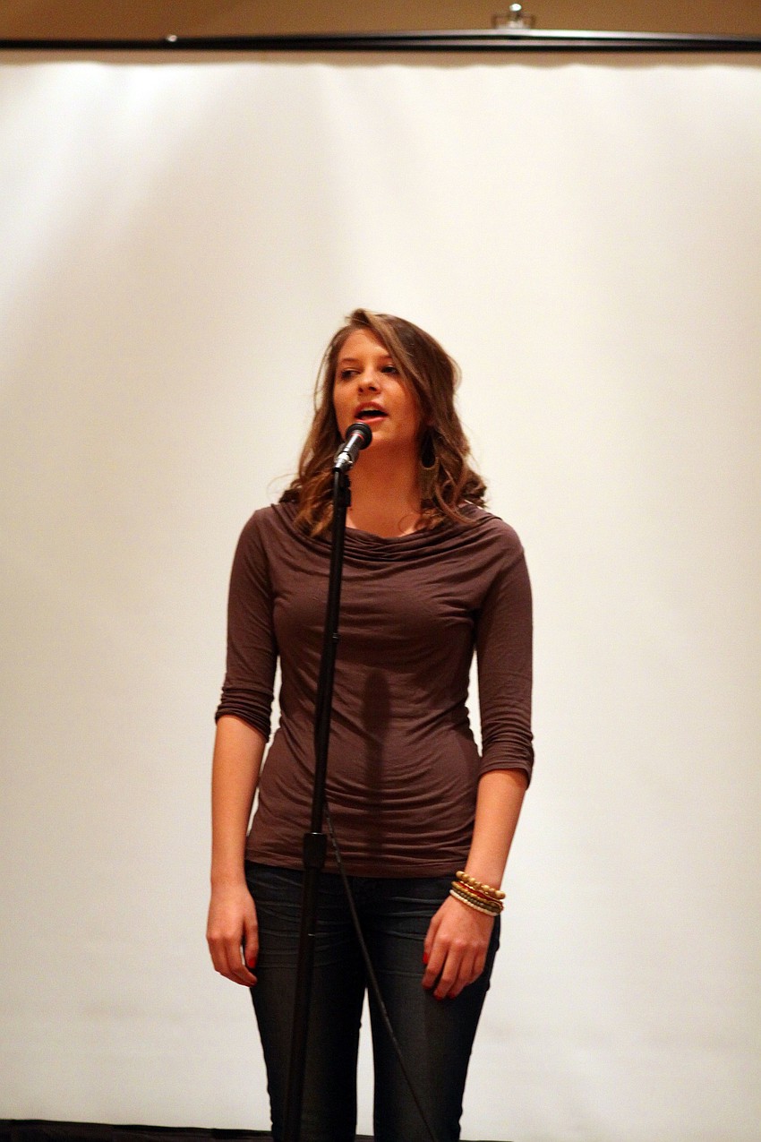 Melanie Epstein, 16, singing 