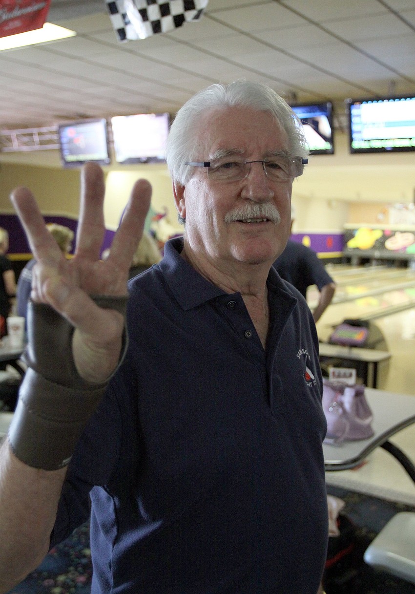 Doug Mampe of SYC was the first person to get a Turkey, three strikes in a row, during the tournament on Friday, Feb. 28 at Sarasota Lanes. Mampe got his Turkey in the 4th frame of the first game and won $14.50.