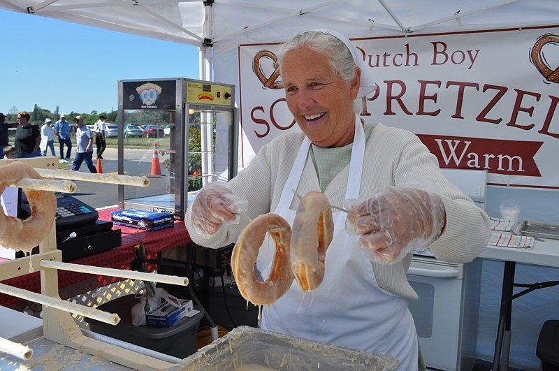 Fannie Peachey served up homemade doughnuts.