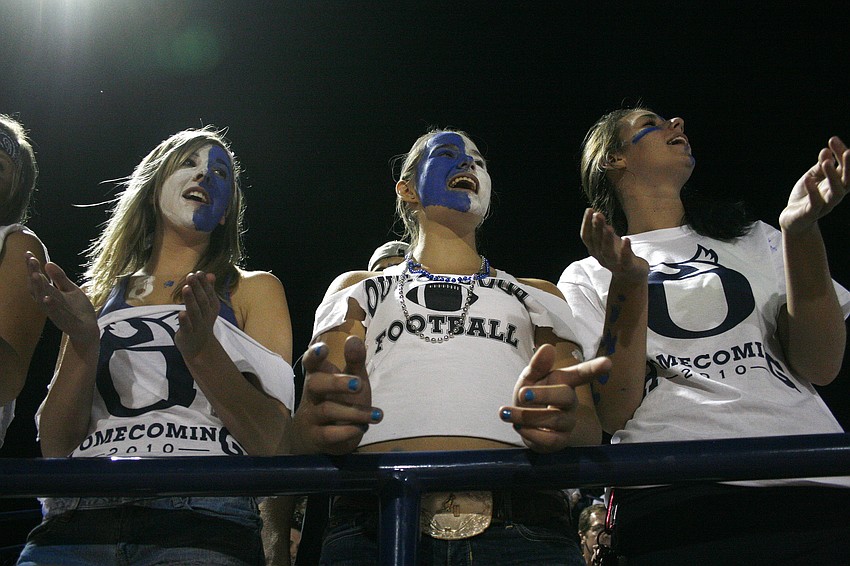 Basia Sroka, Christy Steed and Nichole Branica wore their school spirit all over their faces.