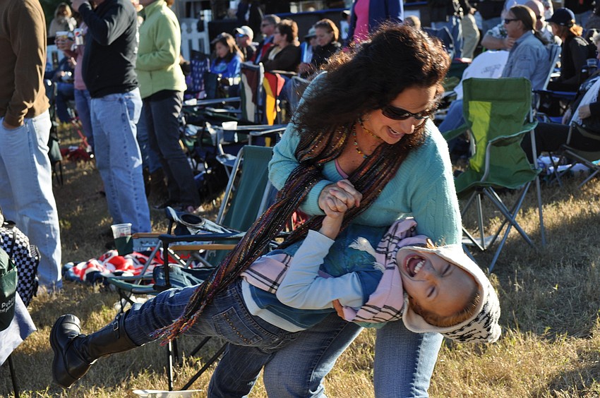 Mimi and Sarah Burroughs enjoy a mother-daughter dance.