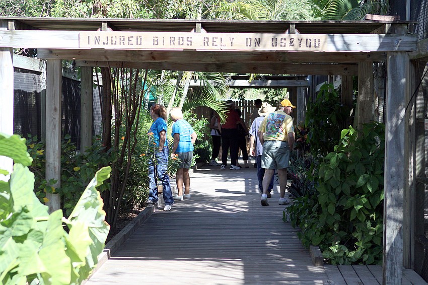 People tour Save Our Seabirds during the birthday celebration.
