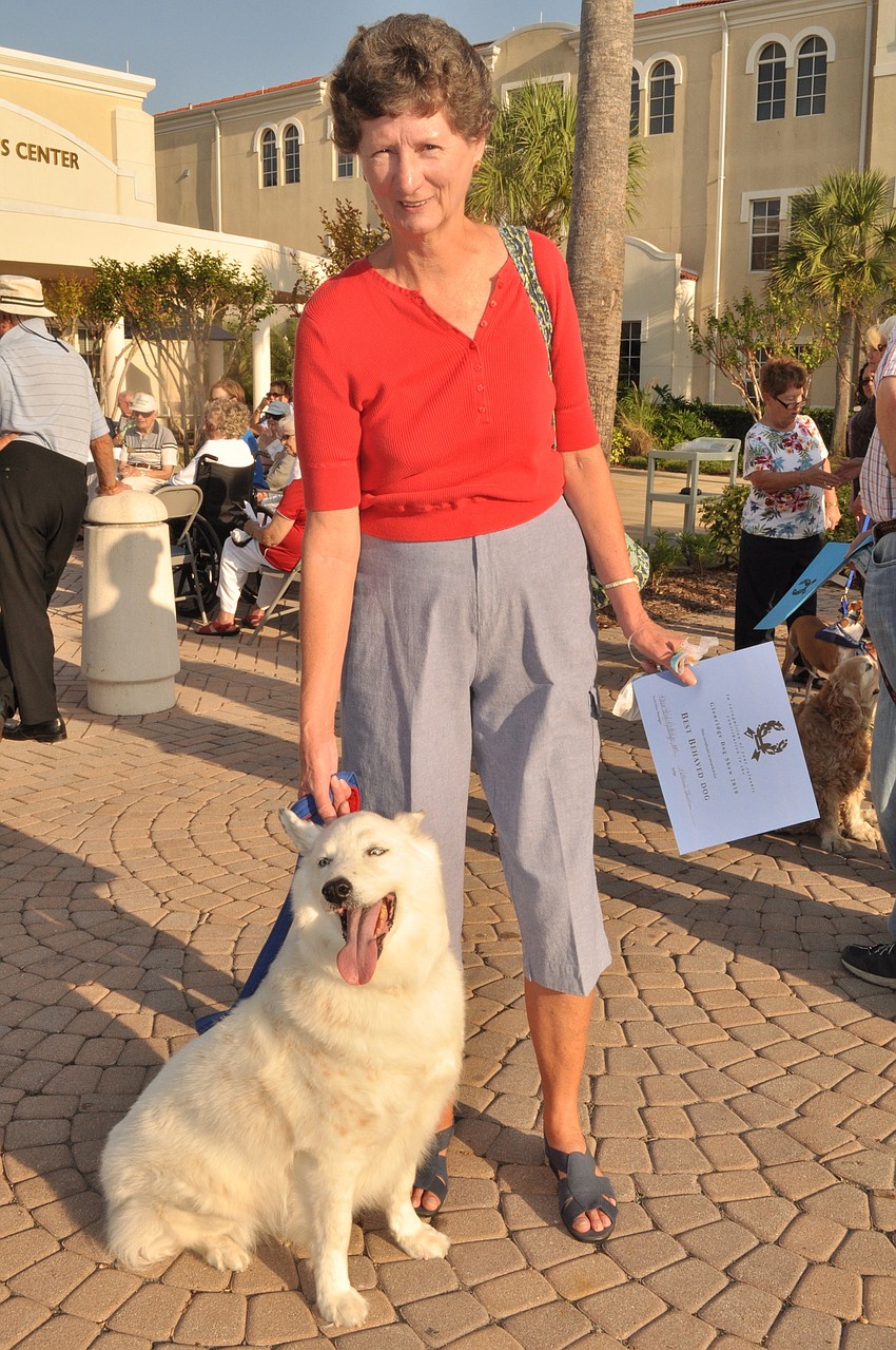 Nancy Niederecker's therapy dog, Aspro, was named 