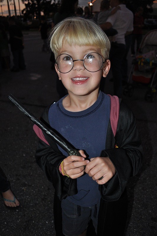 Clayton Dees, 4, came out with his sister, Anna, and mom, Heather.