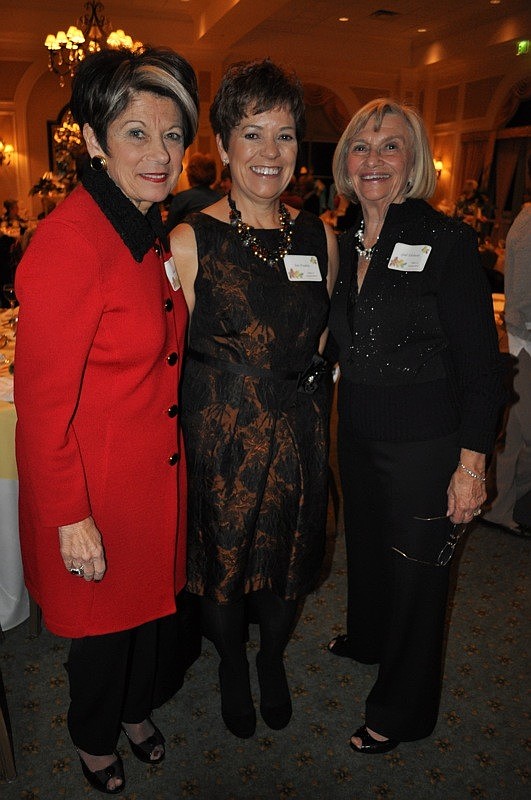 Sue Peoples, center, came as the guest of her neighbors Linda Tercyak, left, and Gail Edelman.