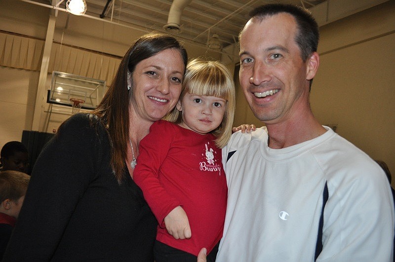 Angela and Craig Van Nortwick brought out their daughter, Claire, center, as well as their other children, Troy and Zach, not pictured.