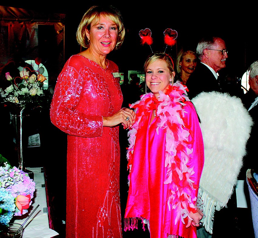 Melissa Morrill and Haylee Handel attended Sarasota Yacht Club's Valentine's Day celebration in February.