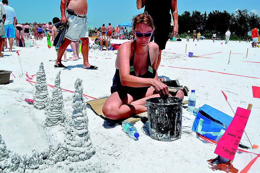 Robin Schmidt sculpted a rendition of the Angkor Wat temple, in Cambodia, for the Sand Sculpture Contest in May on Siesta Key.