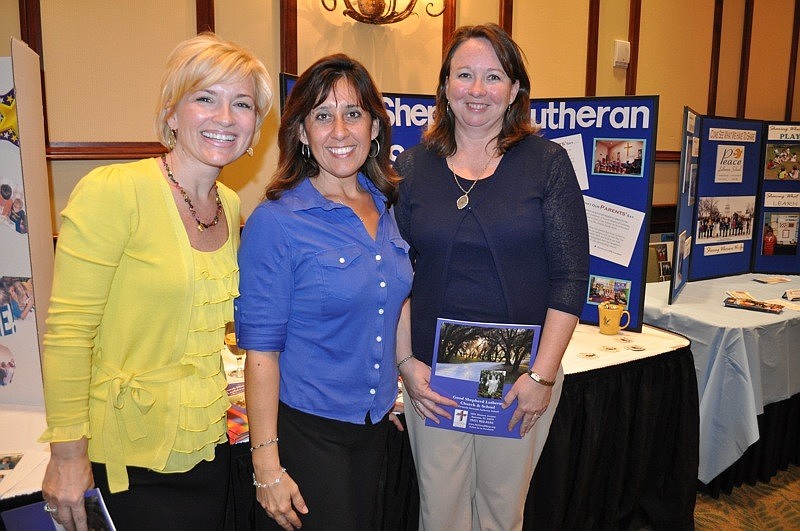 Parent Michelle Thomsen, along with early childhood director Sandy Sinkfield and school coordinator Marlene Thompson represented Good Shepherd School.