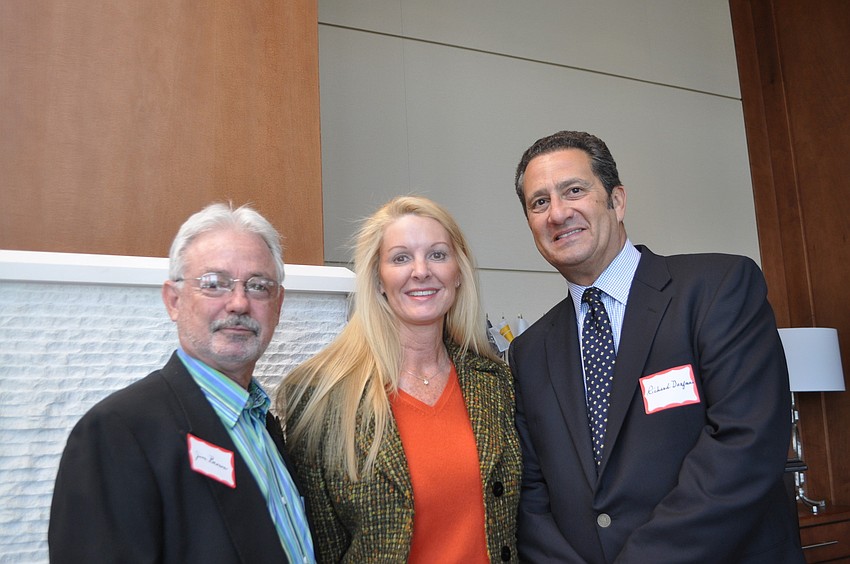 Longboat Key Town Commissioner Jim Brown, Susan Phillips and Richard Dorfman