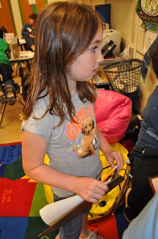 Abby Krakowski, 8, said the black bear was her favorite animal she learned about.