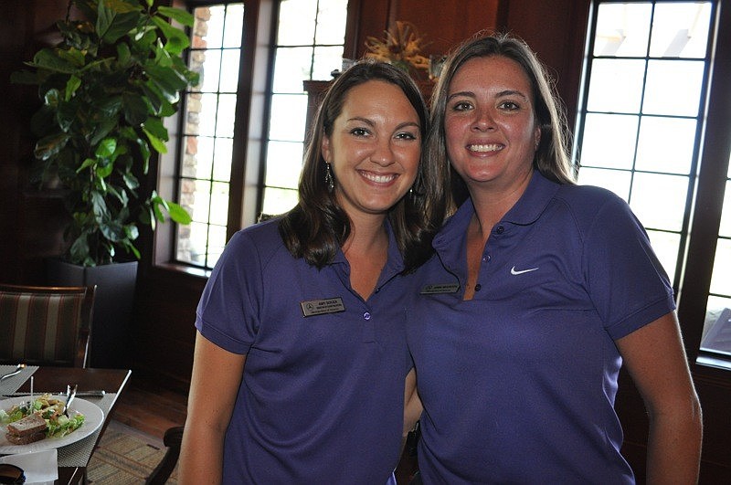 Amy Souza and Jamie Muldoon enjoyed lunch before playing.