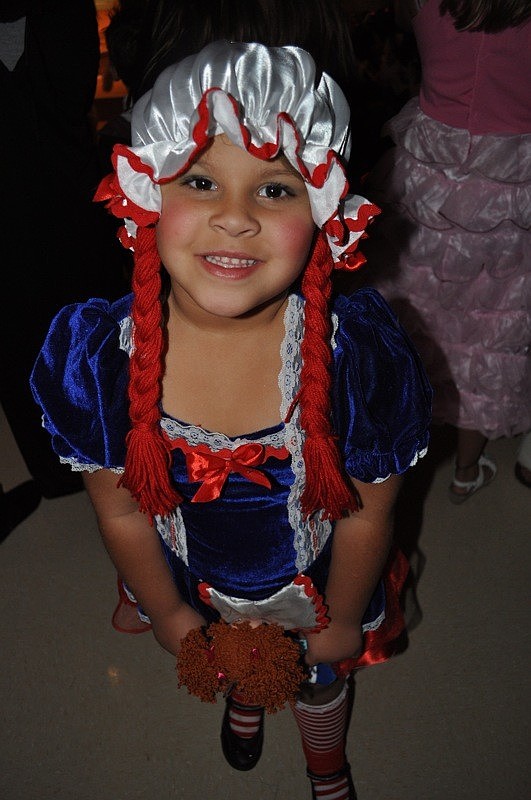 Gabriella Nieves pulled out her Raggedy Ann costume for the occasion.