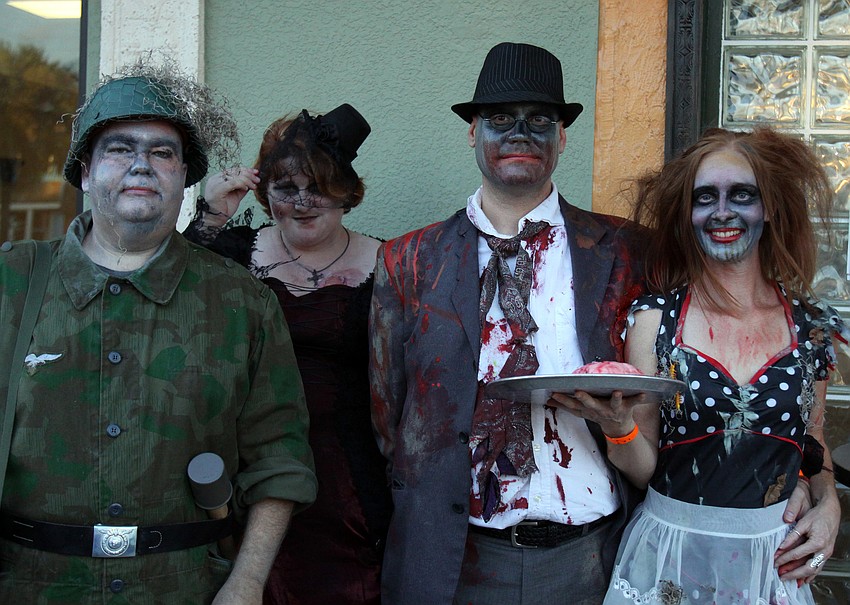 Paxton Ditcher, Melissa Remo, Andrew Konietzky and Shelly Snider outside The Irish Rover.