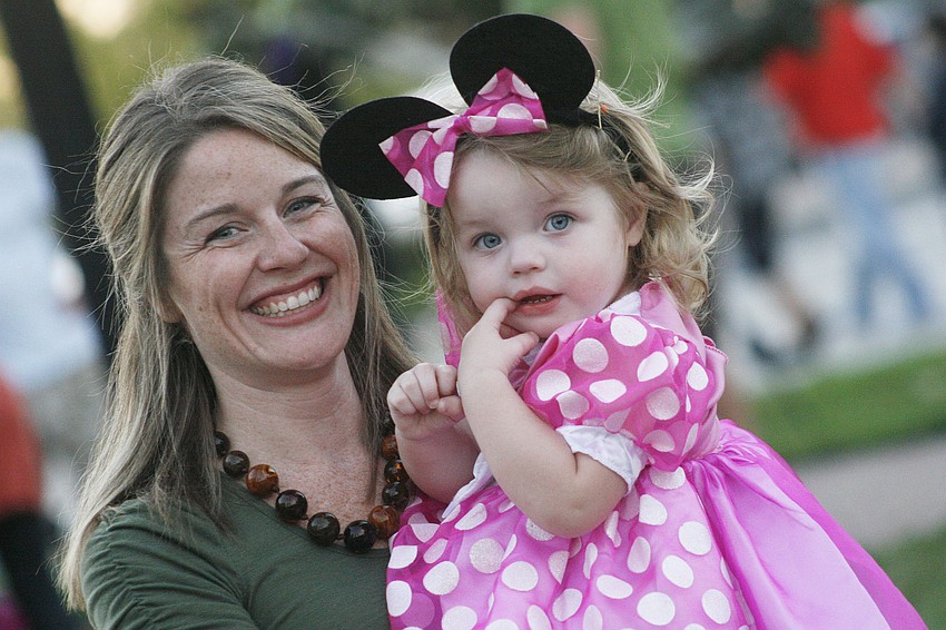 Katy Walker and her daughter, MacKenzie loved listening to the marching band.