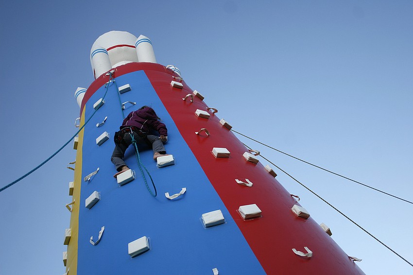Children loved climbing to the top of this huge tower.