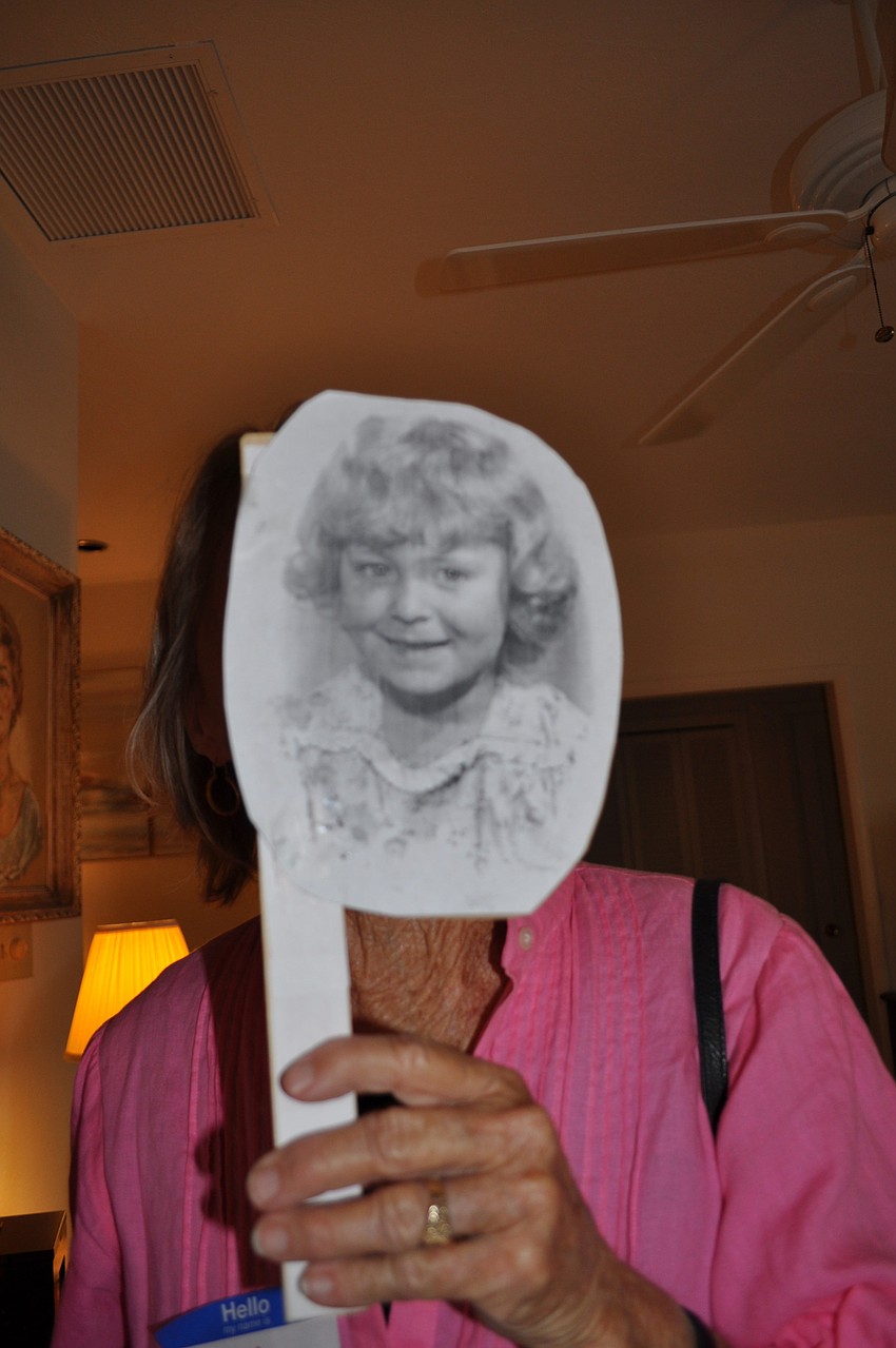 Behind her kindergarten photo is Bobbie Banan.