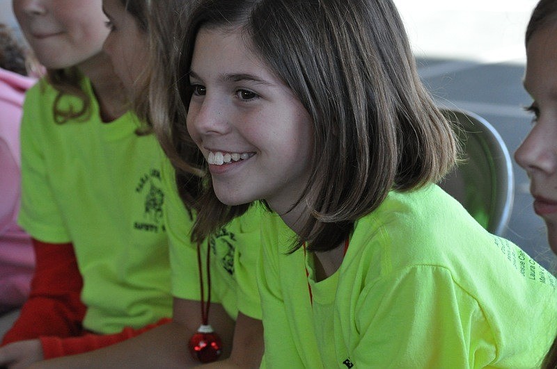 Maria Tippy, 11, was all smiles.