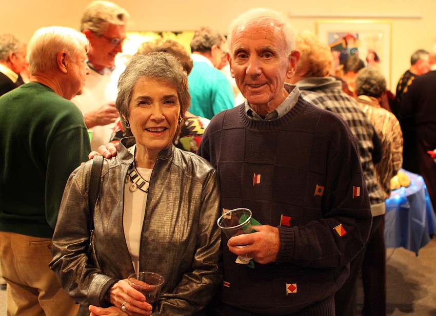 Kay and Allen Kershman pose together for a picture during Seaplaceâ€™s Welcome Back Holiday Party.