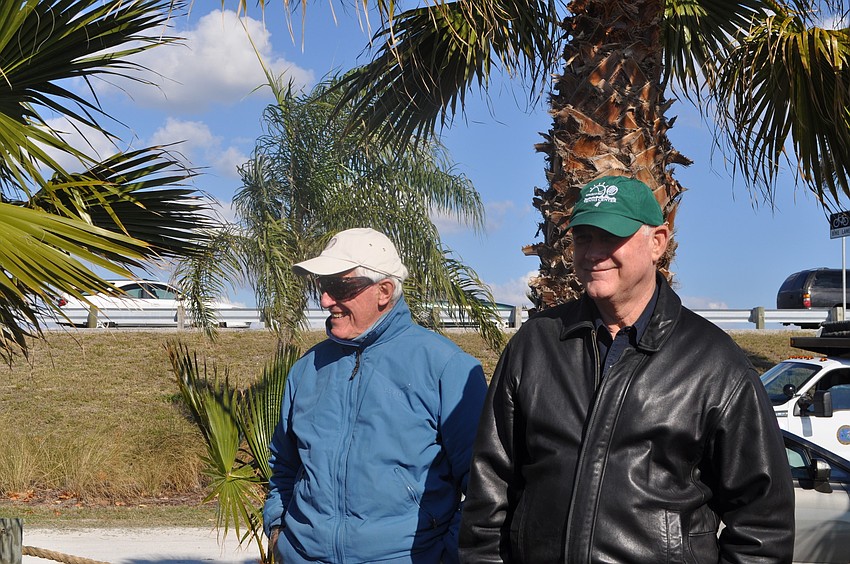 Jeremy Whatmough and Town Commissioner Phil Younger