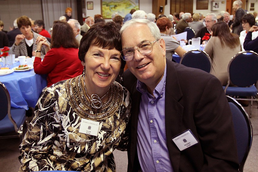 Ellen and Richard Klein and Shabat Alive! dinner on Friday, Feb. 11 at Temple Emanu-El.