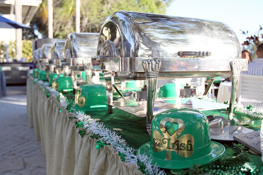 Plenty of Irish food was made for the buffet style dinner on Thursday, March 17 at Longboat Key Club's outdoor Harbourside dining patio.