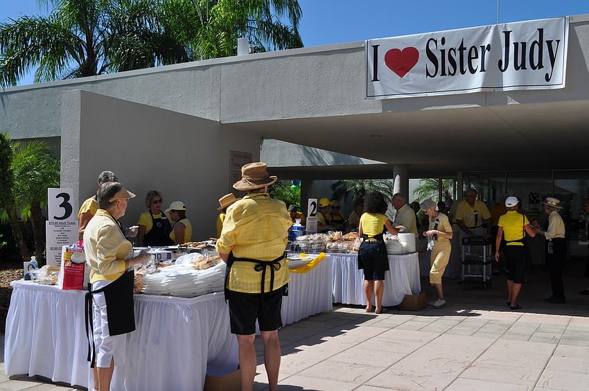 A large sign matched the 