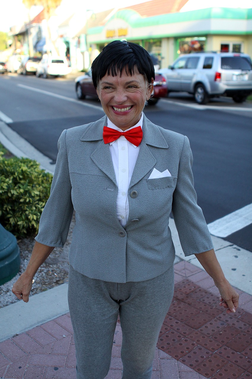 Pat Guttman went as Pee Wee Herman for Halloween.