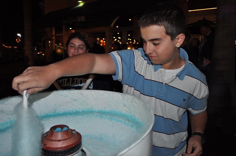 Jesse Schein perfected his cotton candy making skills.
