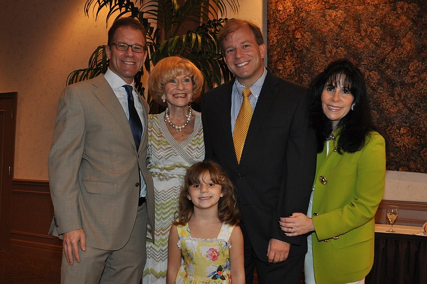 Honoree Flori Roberts and her family:  Doug Roberts, Daniella Roberts, Bruce Roberts and Nancy Roberts