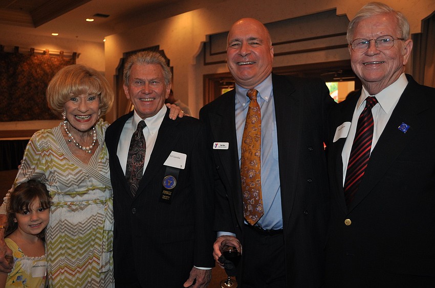 Daniella and Flori Roberts, Ed Landis, Jim Bos and Senator Robert Johnson