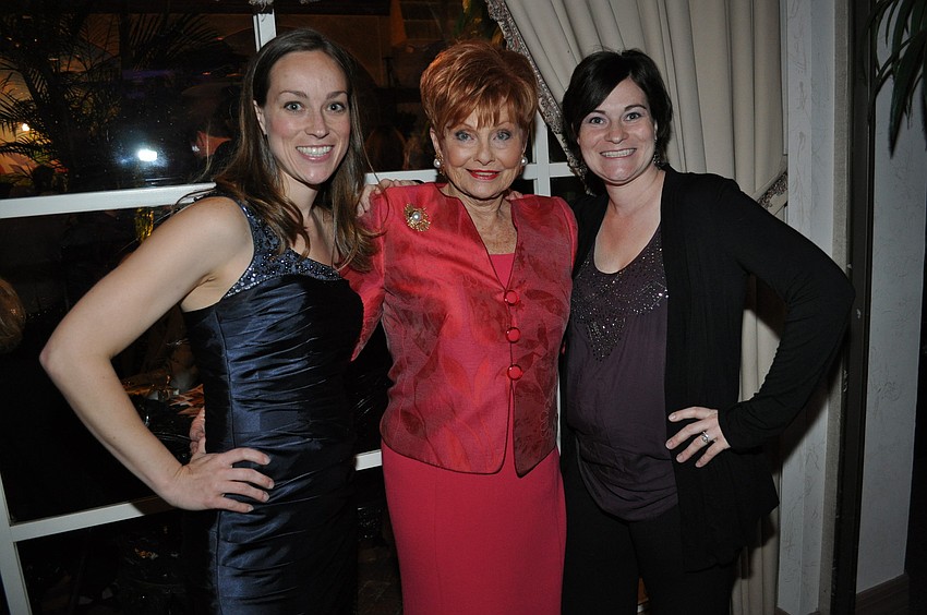 Katelyn Werner, honoree Mary Ann Robinson and Megan Werner