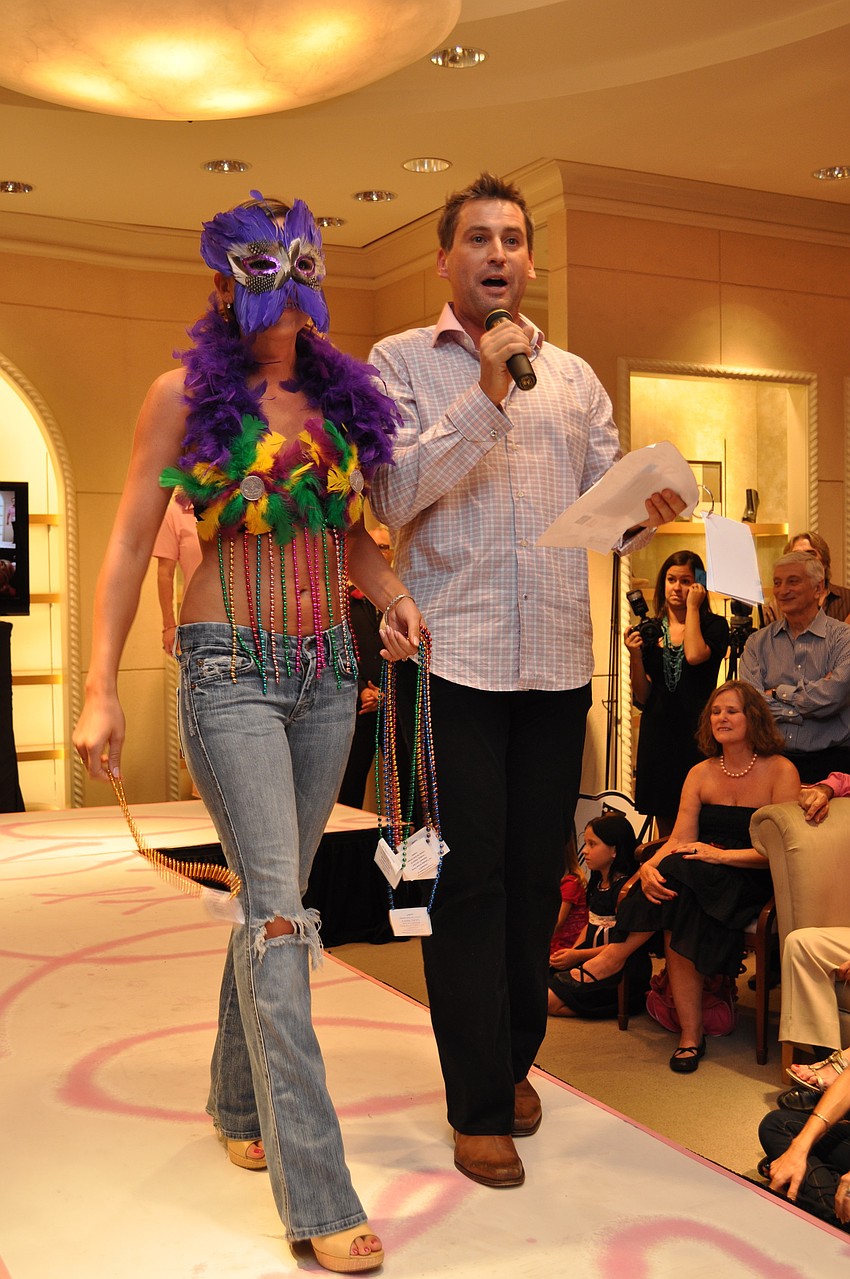 Molly Klauber and emcee Matt Orr