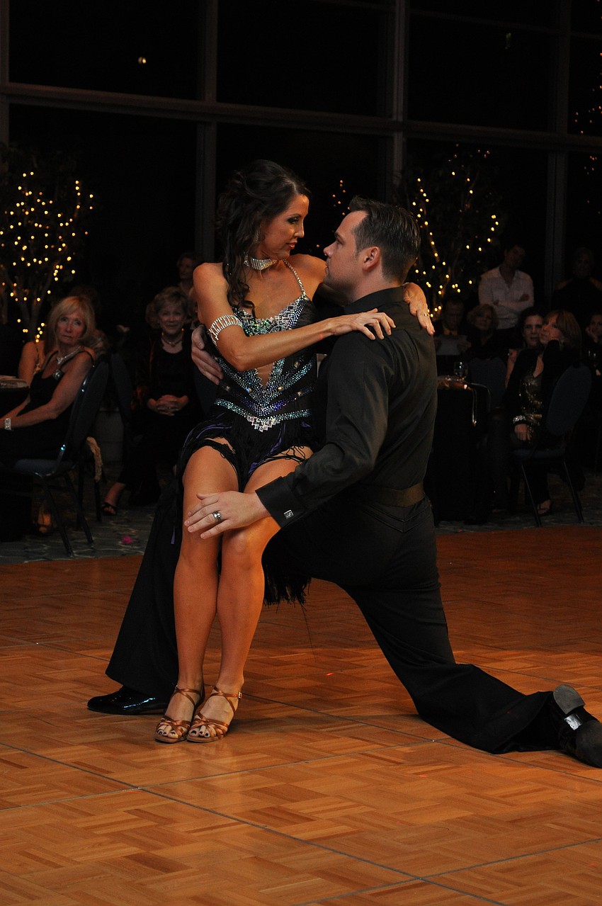 Dr. Jill Morris danced the rumba with Sid Pocius