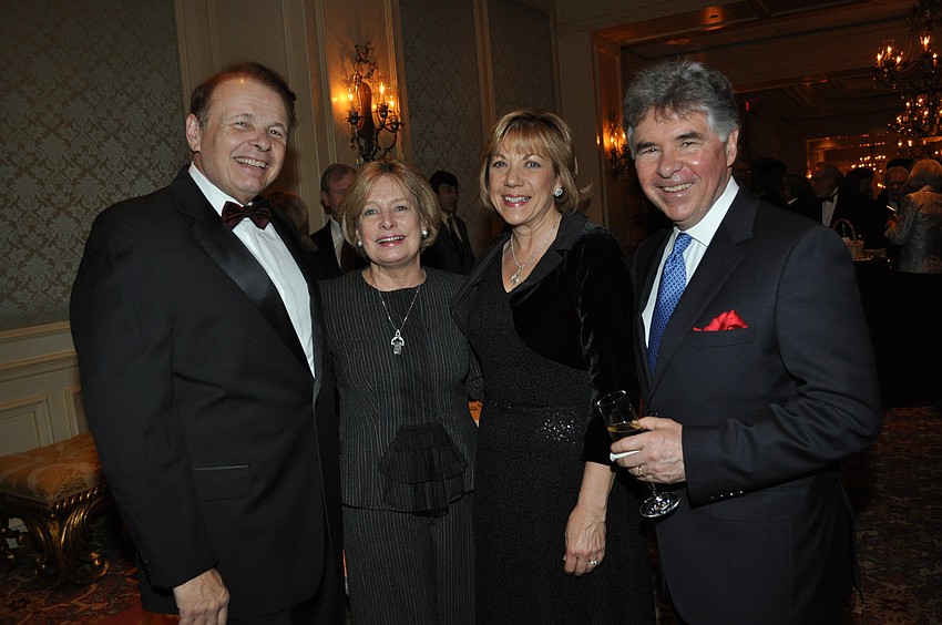 Dr. Larry Thompson, Shari Staglin, Pat Thompson and Garen Staglin