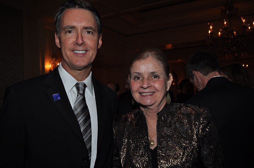 New College Foundation President Andy Walker and Co-Chairwoman Charlene Callahan