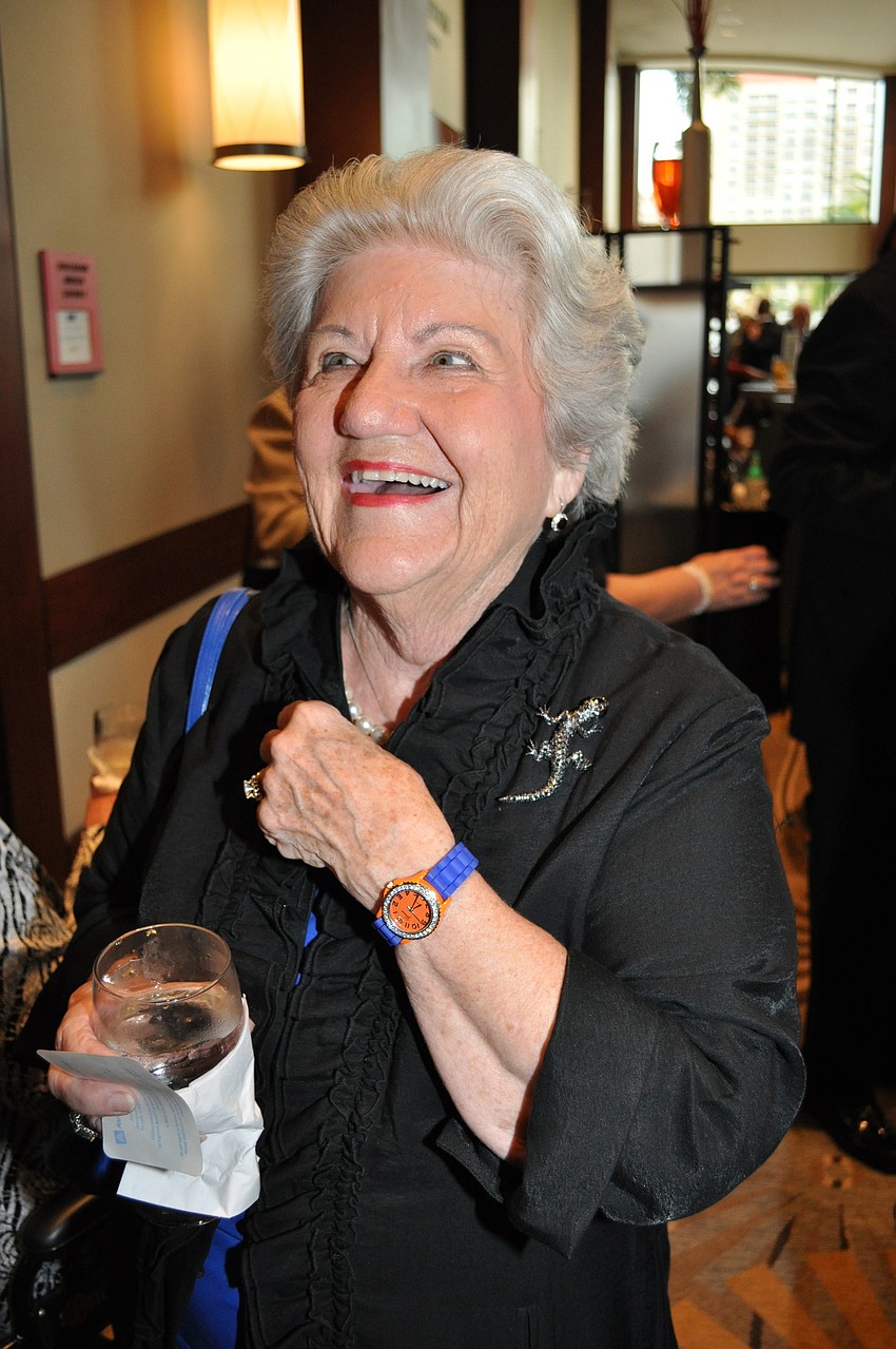 Peggy Wilhelm shows off her Gators watch