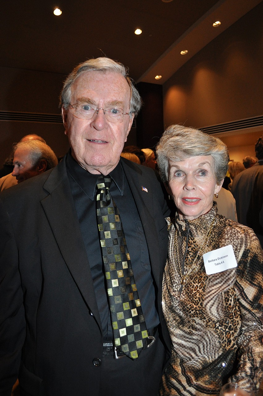 Dr. Bob Windom and Barbara Dickinson, wife of posthumous honoree Patrick Dickinson