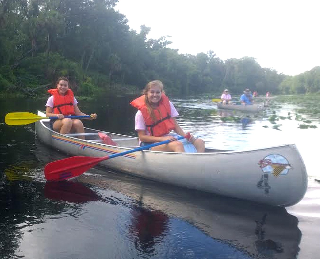 McKenzie Smith and Lauren Dunlap spent part of their FFA summer, canoeing. Courtesy photo