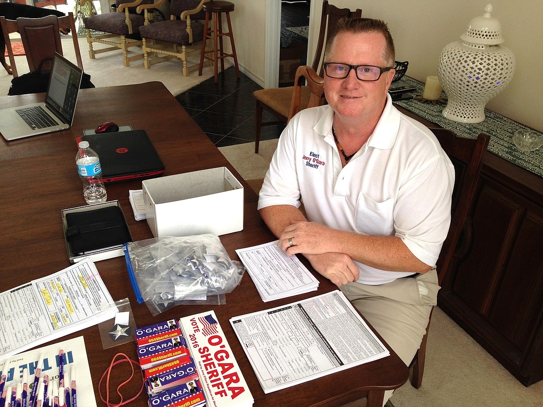 Jerry O'Gara had about 500 of the required 719 petitions required to run for Flagler County sheriff. Photo by Brian McMillan