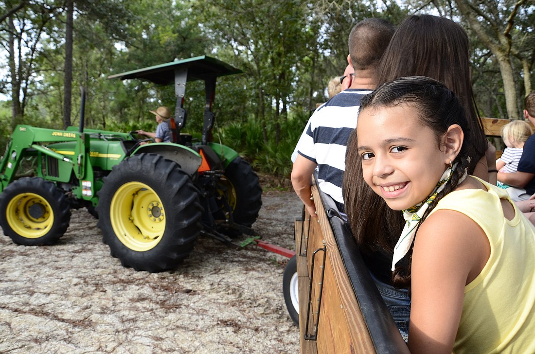 Nagelys Ruiz on a Florida Agricultural Museum Hayride. Photo by Anastasia Pagello