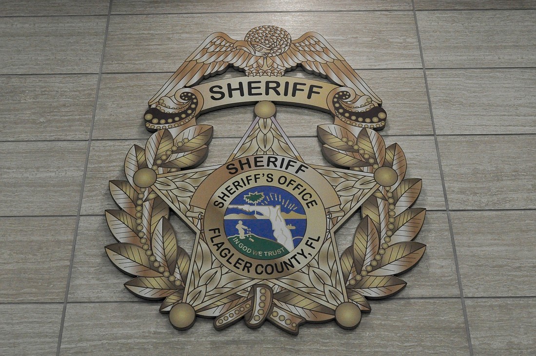 The Sheriff's Office emblem in the lobby of the new Flagler County Sheriff's Office Operations Center (Photo by Jonathan Simmons)